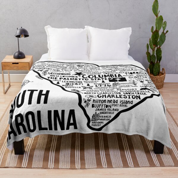Item preview, South Carolina Map designed and sold by fiberandgloss.