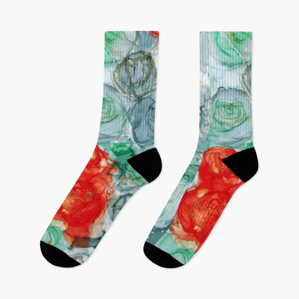 Item preview, Abstract red blue roses. designed and sold by Colibri77.