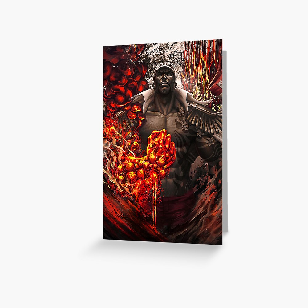 "One Piece / akainu Poster" Greeting Card for Sale by NeidOne Redbubble