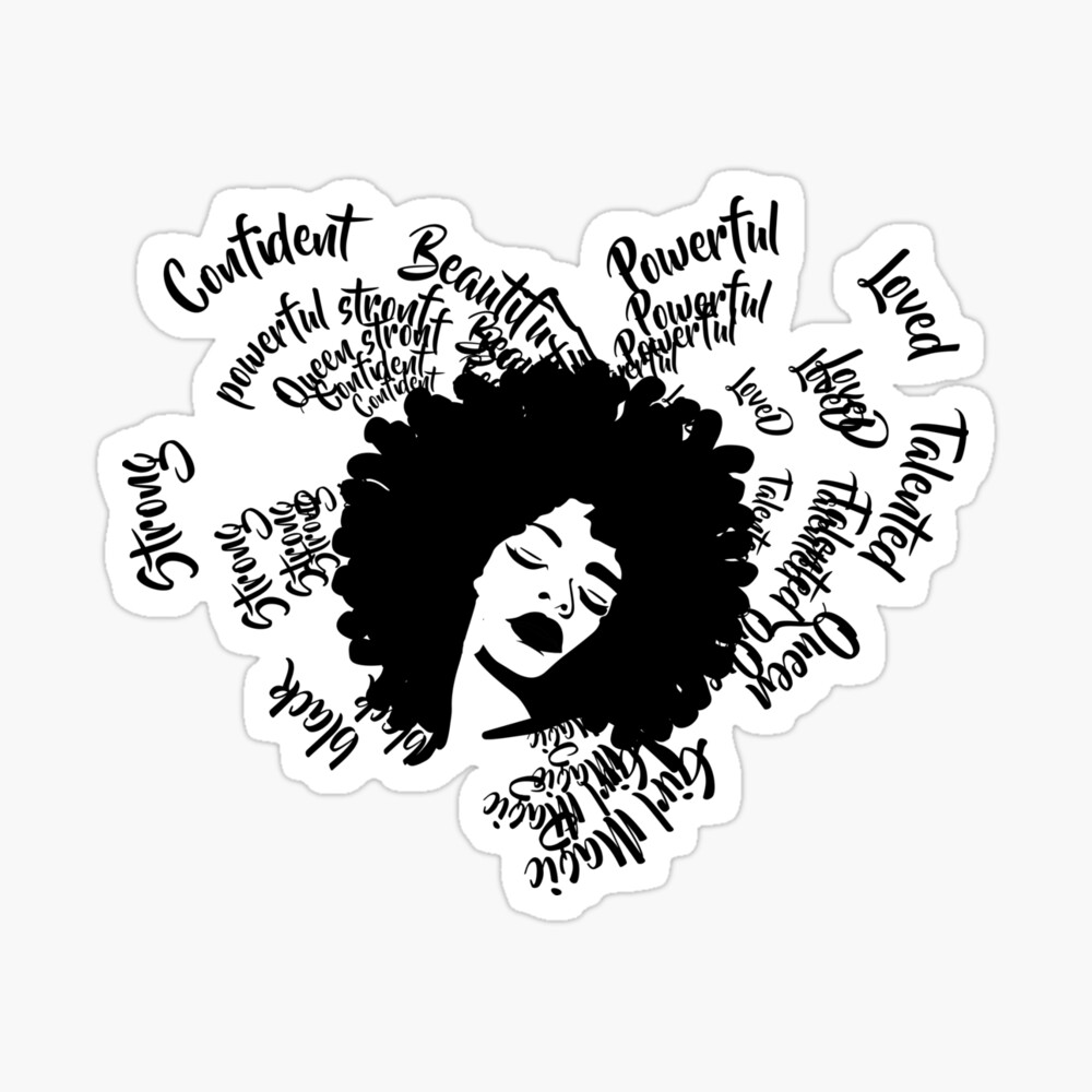 Premium Vector  Girl power empowered women black woman strong