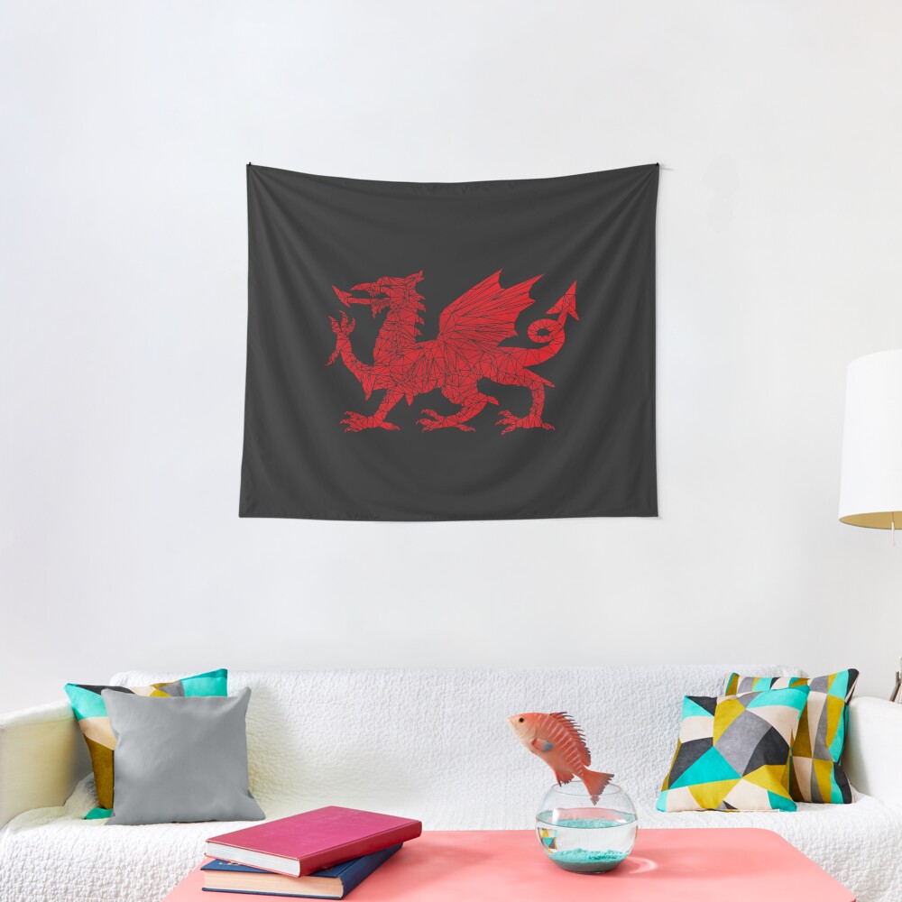 Welsh Dragon - Geometric Tapestry