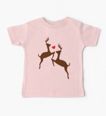 ۞»♥Adorable Jumping Deer Couple Clothing & Stickers♥«۞ Baby Tee