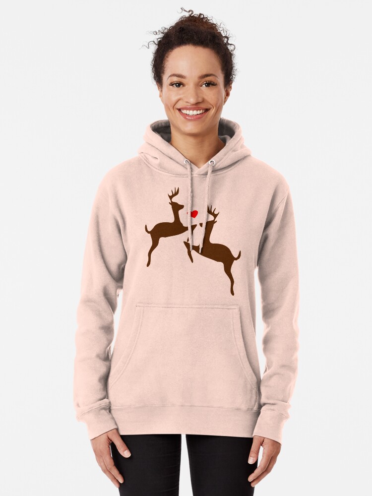 Buck and doe top couple hoodies