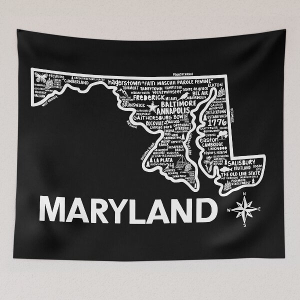 Item preview, Maryland Map designed and sold by fiberandgloss.