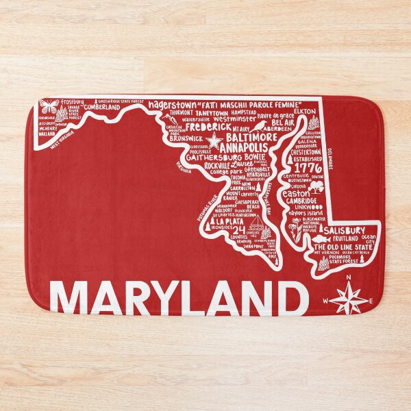 Item preview, Maryland Map designed and sold by fiberandgloss.