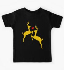 ۞»♥Adorable Jumping Deer Couple Clothing & Stickers♥«۞ Kids Tee