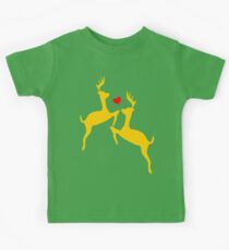 ۞»♥Adorable Jumping Deer Couple Clothing & Stickers♥«۞ Kids Tee