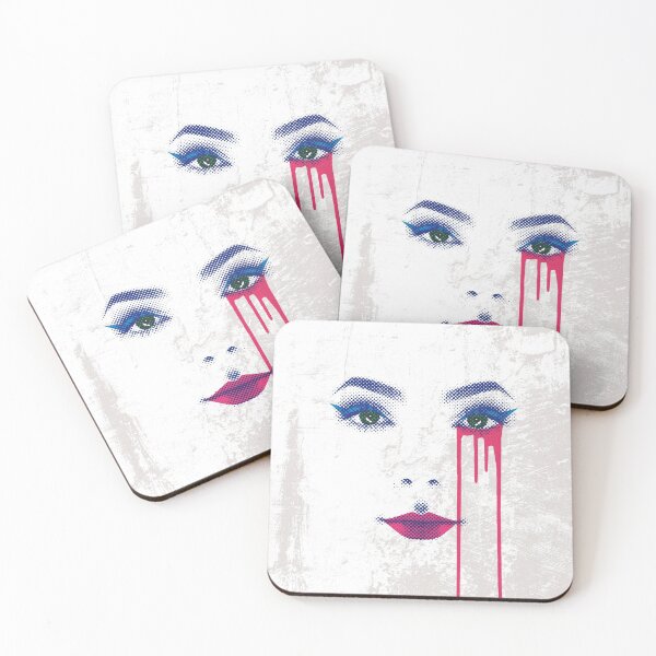 Item preview, Paint drip eye make up Pop Art designed and sold by JillBusbyArt.
