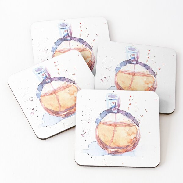Item preview, perfume bottle watercolor illustration designed and sold by DaryaGeft.