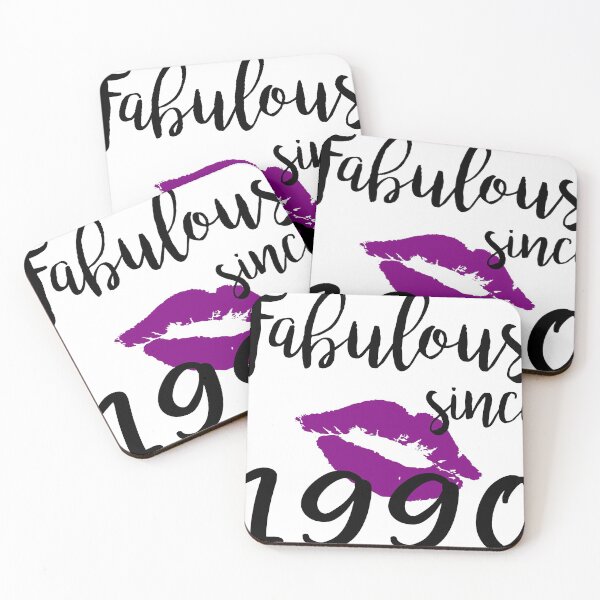 Item preview, Fabulous Since 1990 Glam Kiss Birthday Women Glamour Lips Purple Lipstick Lipsing Gift designed and sold by clothesy7.