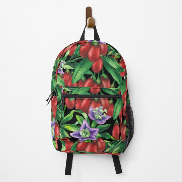Item preview, Watercolor goji berries, flowers and leaves designed and sold by Ekaterina Glazkova.
