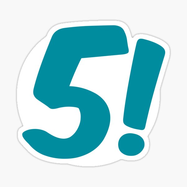 Happy BirthTees!: Numbos 5 Blue Sticker