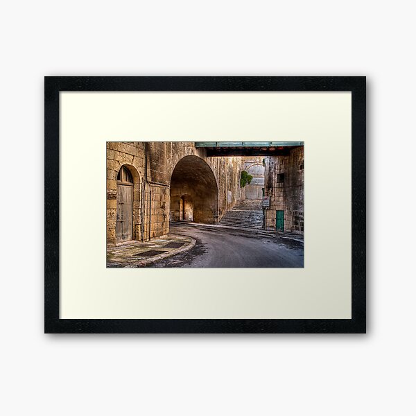 Leaving Victoria Gate --- Valletta, Malta Framed Art Print