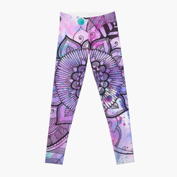 Purple Mandala Flower Leggings