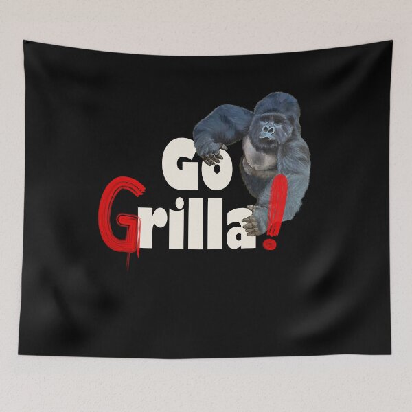 Item preview, Funny Gorilla Go Grilla summer barbecue party gift designed and sold by peter2art.