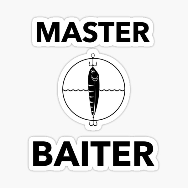 Master Baiter Fishing Trending Outdoor Sticker Funny Meme Decal