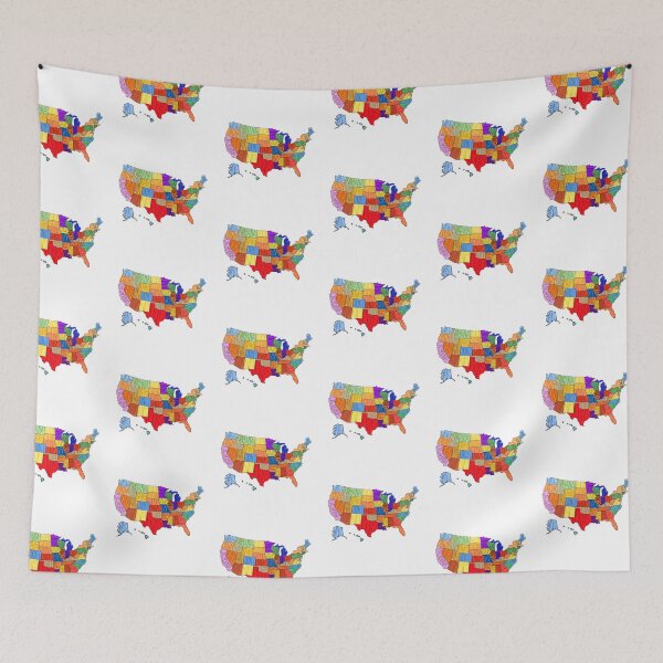 Item preview, United States of America map with names of states  designed and sold by Dani D.