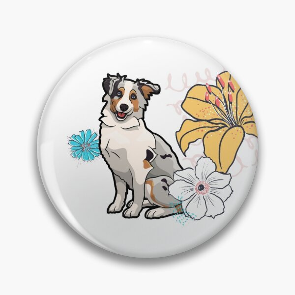 Item preview, Floral Australian Shepherd  designed and sold by mclaurin612.