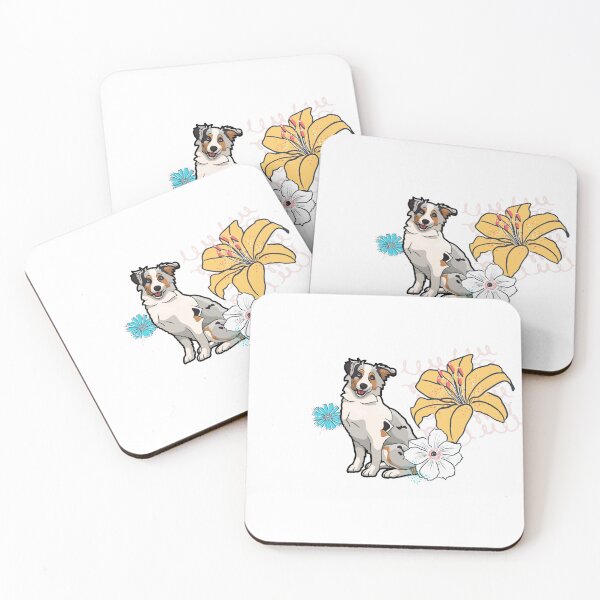 Item preview, Floral Australian Shepherd  designed and sold by mclaurin612.