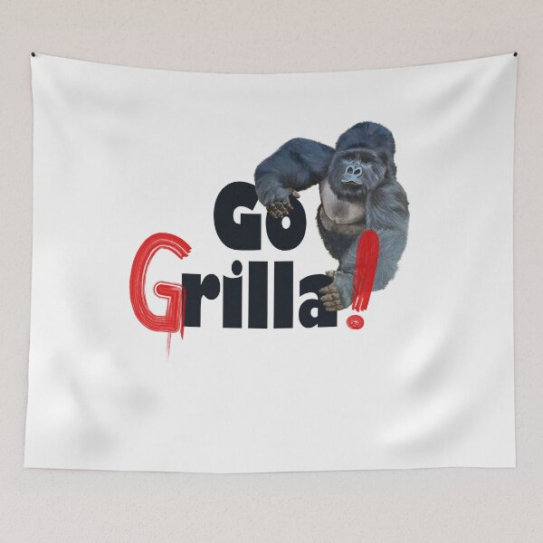 Item preview, Funny Gorilla Go Grilla summer barbecue party gift designed and sold by peter2art.