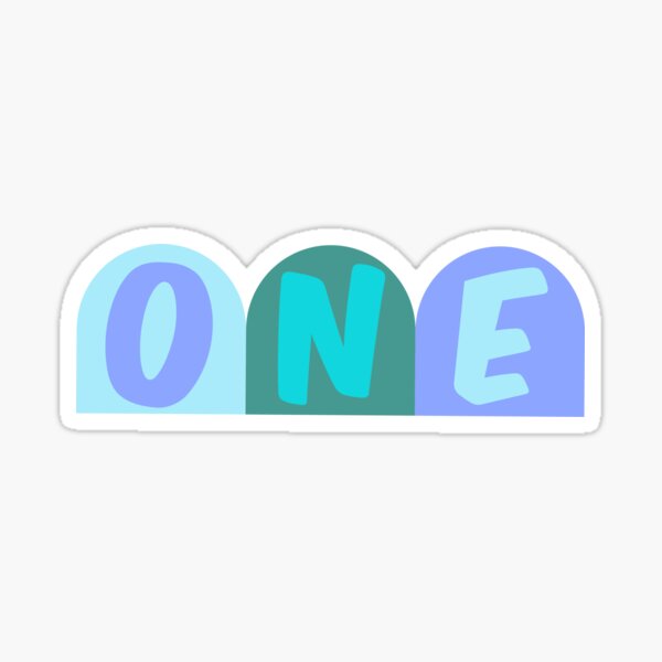 Happy BirthTees!: Numbudds One Blue Sticker