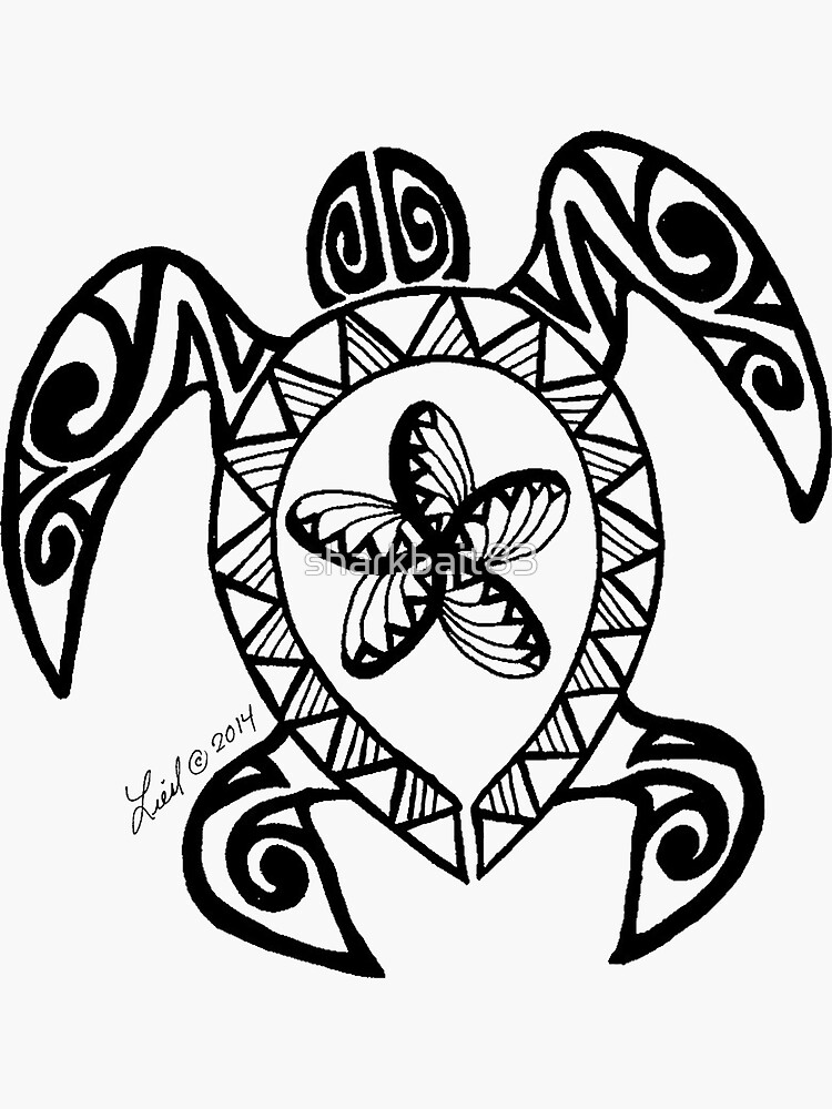 HONU♡ Honu Flow Stickers | Hawaii Stickers | Hawaiian Turtle Sticker