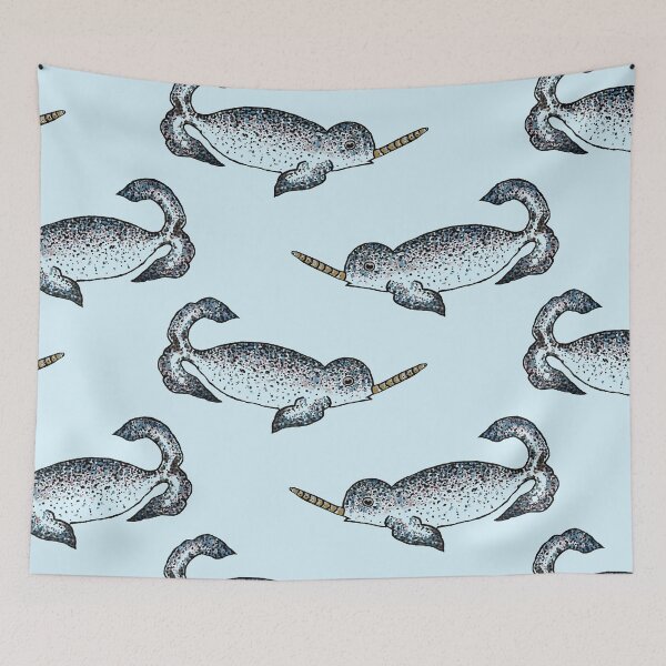 Item preview, Arctic Baby Narwhal Drawing  designed and sold by Michelebuttons.