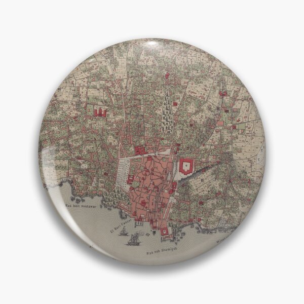 Item preview, Vintage Beirut Lebanon Map (1876) designed and sold by BravuraMedia.