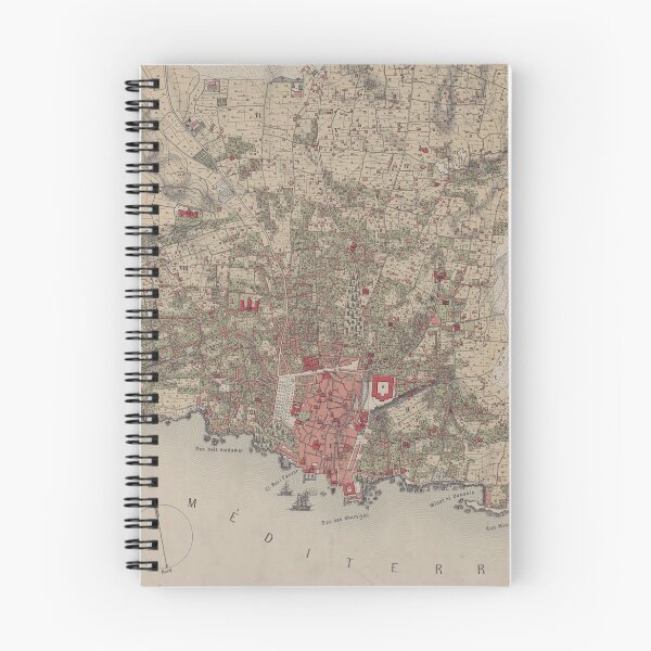 Item preview, Vintage Beirut Lebanon Map (1876) designed and sold by BravuraMedia.