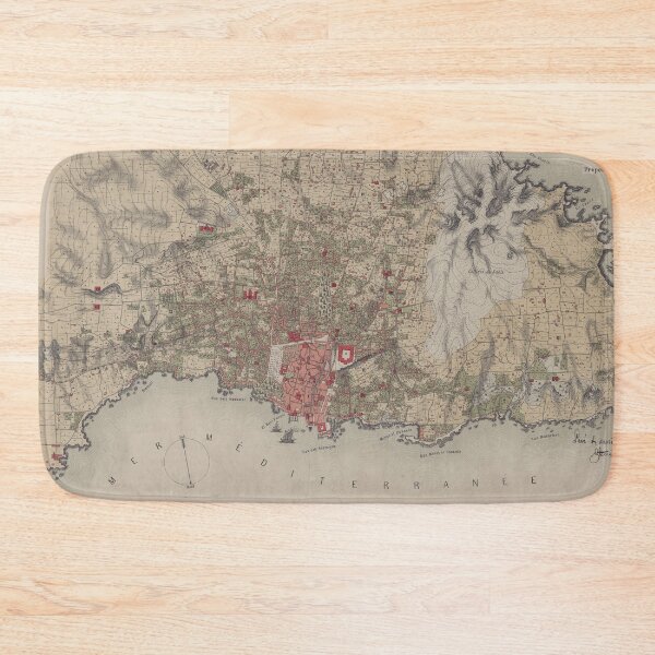Item preview, Vintage Beirut Lebanon Map (1876) designed and sold by BravuraMedia.