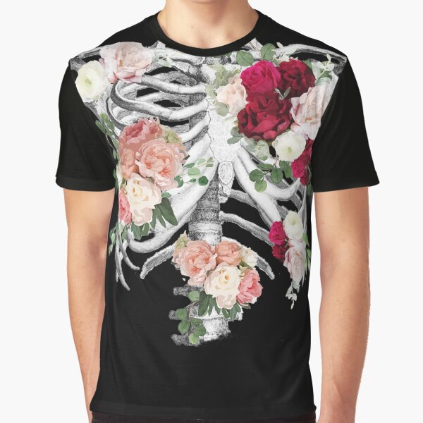 Anatomy, ribcage, rib cage,roses bloom spring Graphic T-Shirt