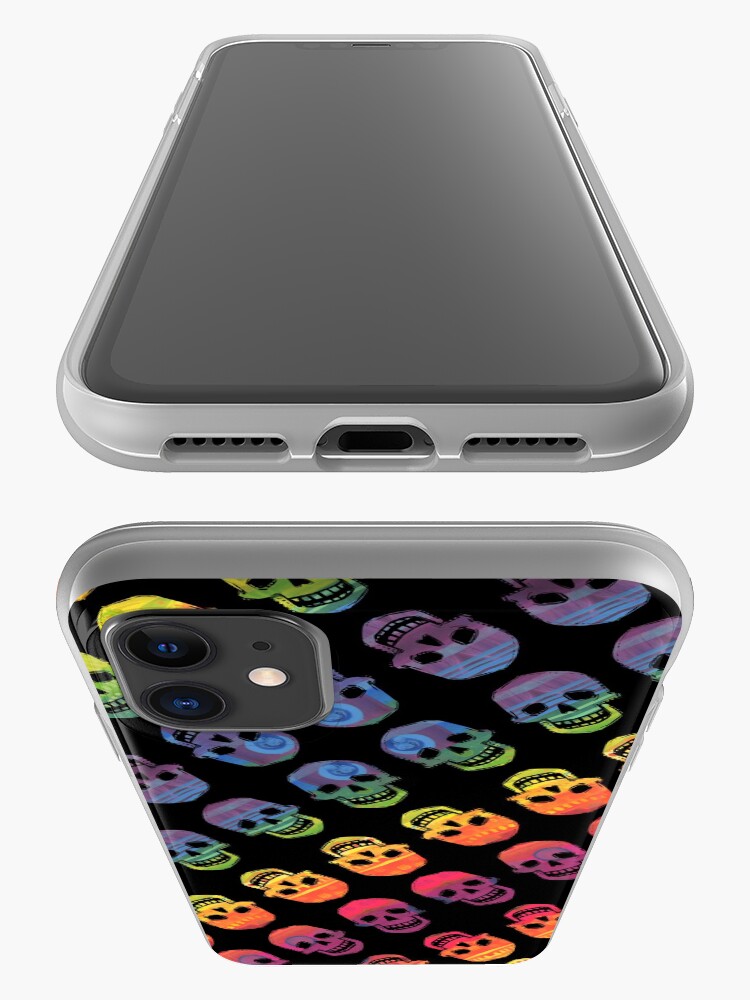 Alternate view of Rainbow Skulls Design- 2020 iPhone Case