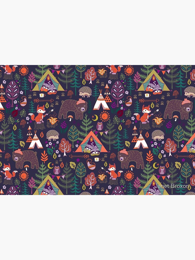 Disover Woodland Animals Campout | Bath Mat