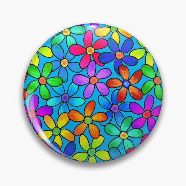 Artikelvorschau, Buntes handgezeichnetes Blumenmuster // Version 2 entworfen und verkauft von Elsy's Art.