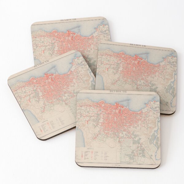 Item preview, Vintage Map of Beirut Lebanon (1922) designed and sold by BravuraMedia.