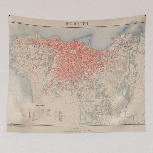 Item preview, Vintage Map of Beirut Lebanon (1922) designed and sold by BravuraMedia.
