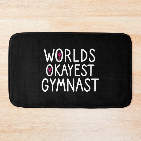 Item preview, Worlds Okayest Gymnast : funny Gymnastics  - gift for women - cute Gymnast / girls gymnastics gift floral style idea design designed and sold by Chamssou.