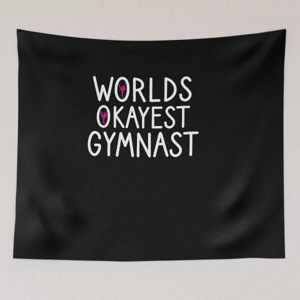 Item preview, Worlds Okayest Gymnast : funny Gymnastics  - gift for women - cute Gymnast / girls gymnastics gift floral style idea design designed and sold by Chamssou.