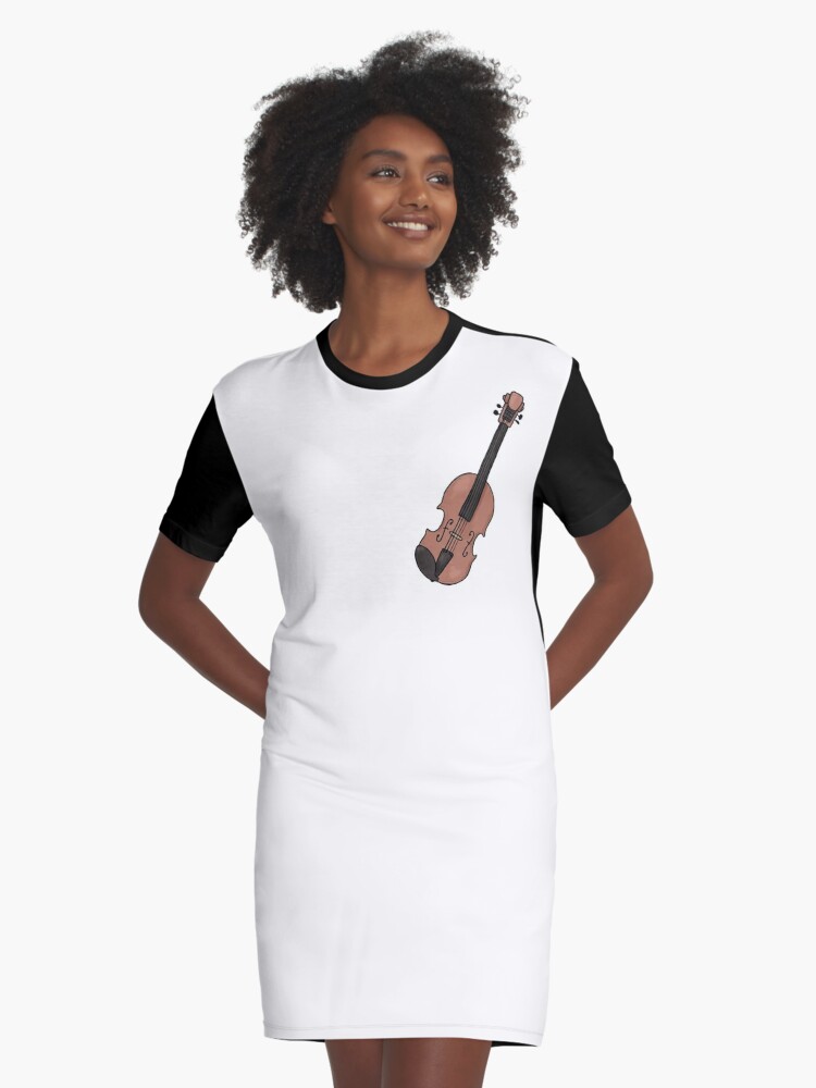 Tilted violin | Graphic T-Shirt Dress