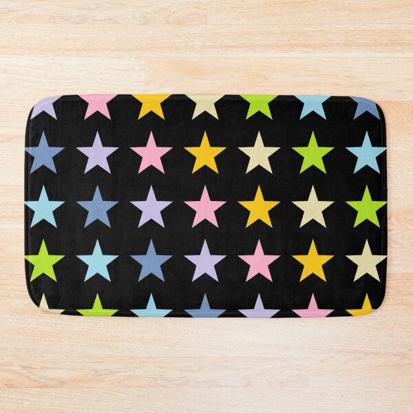 Item preview, Pastel Rainbow Stars Black designed and sold by lornakay.