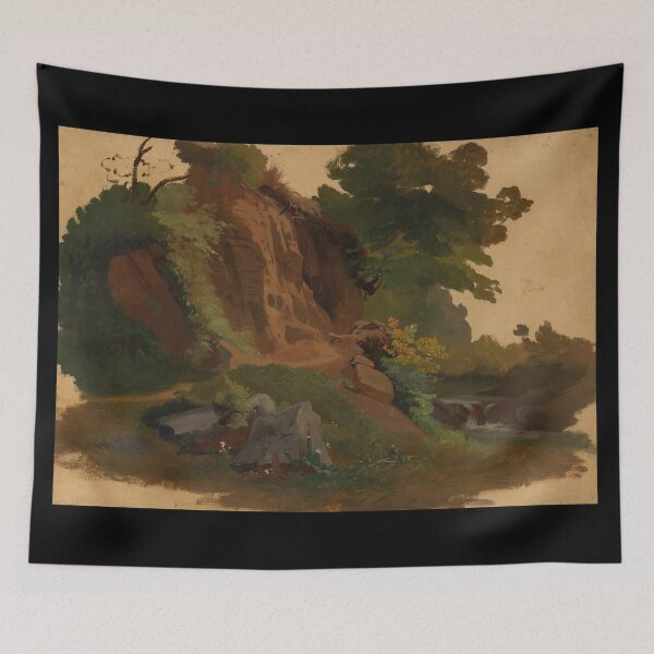 Item preview, Rocky Outcrop by a Stream in the Roman Campagna designed and sold by Tizeru.