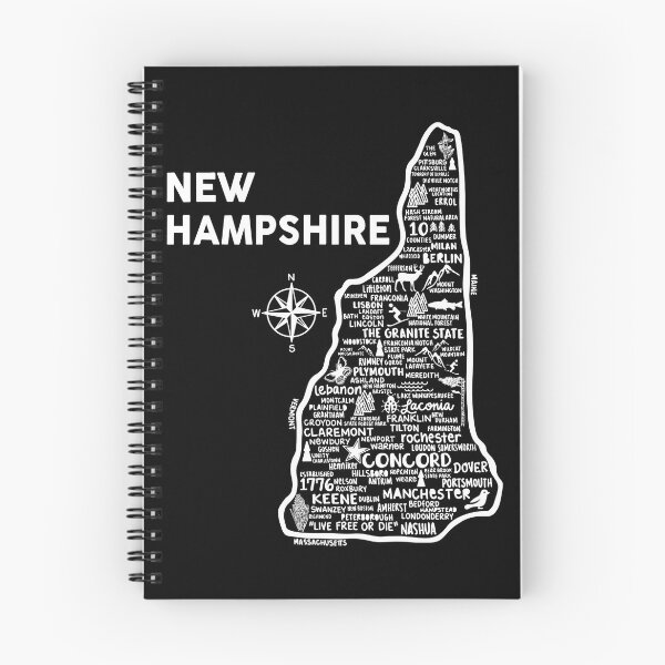 Item preview, New Hampshire Map designed and sold by fiberandgloss.
