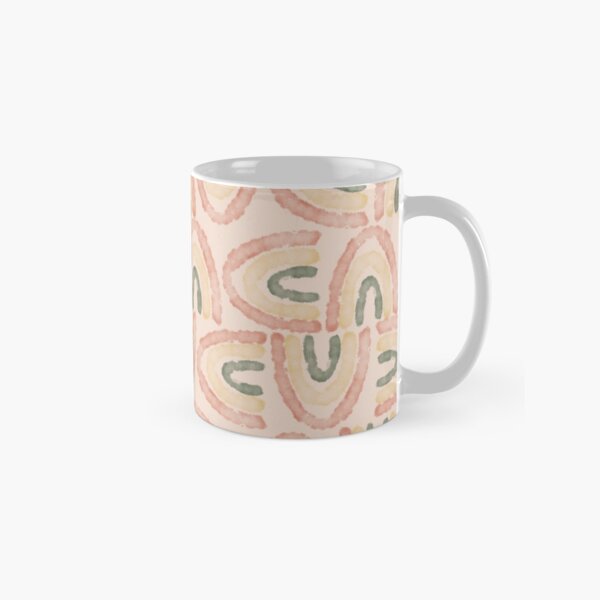 Watercolor Rainbow Pattern Classic Mug