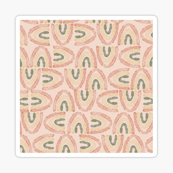 Watercolor Rainbow Pattern Sticker