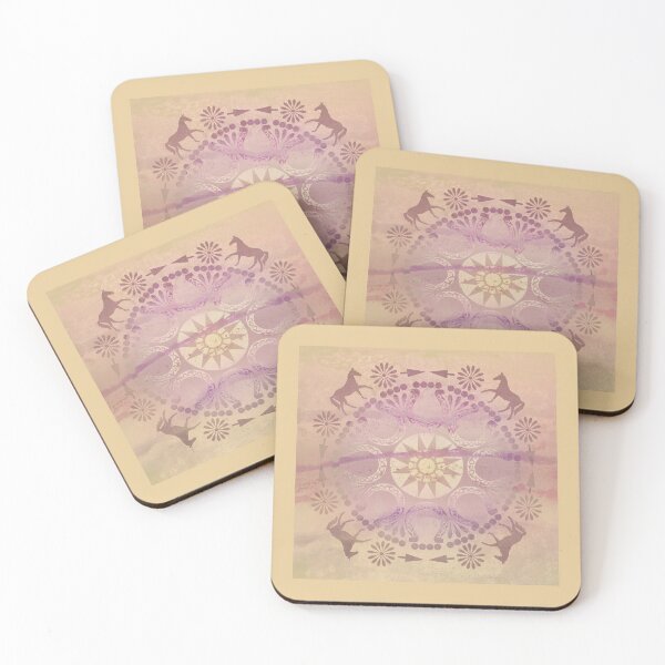 Item preview, Yellow Horse Mandala designed and sold by WatersEdgeGal.