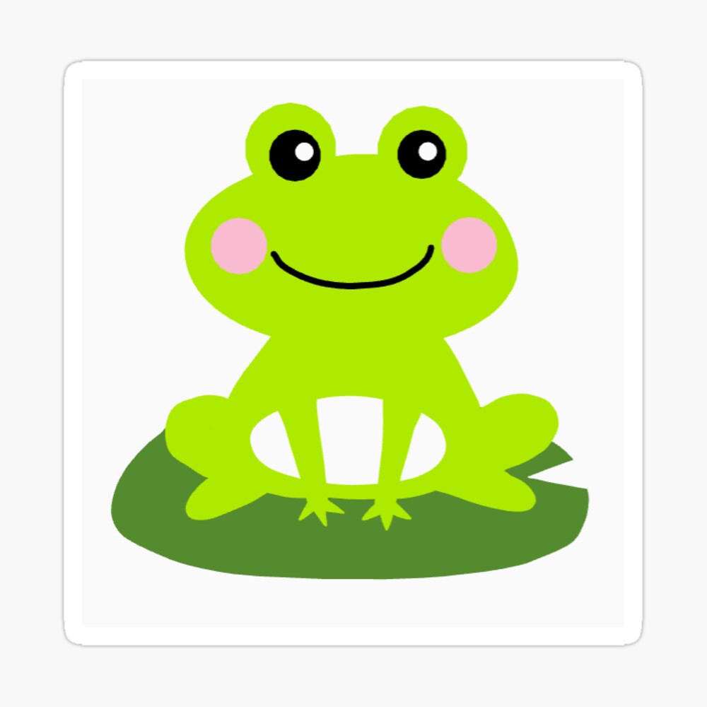 Frog on a lily pad Sticker for Sale by dgami | Redbubble