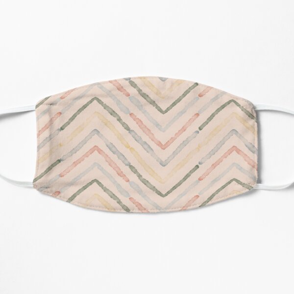 Watercolor Chevron Pattern Flat Mask