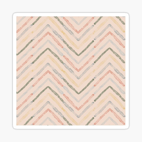 Watercolor Chevron Pattern Sticker