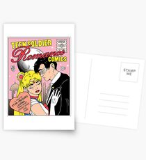Teen Soldier Romance Bandes dessinées Cartes postales