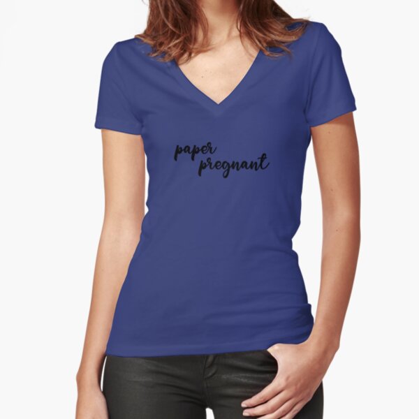 Paper Pregnant Adoption Shirt Fitted V-Neck T-Shirt